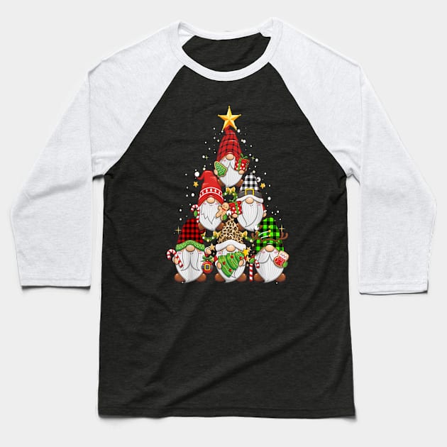 Christmas Gnome Gnome Tree Xmas Baseball T-Shirt by Gadsengarland.Art